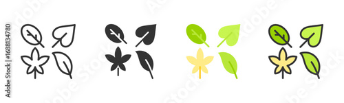 Leaf Icon Pack In Multiple Styles