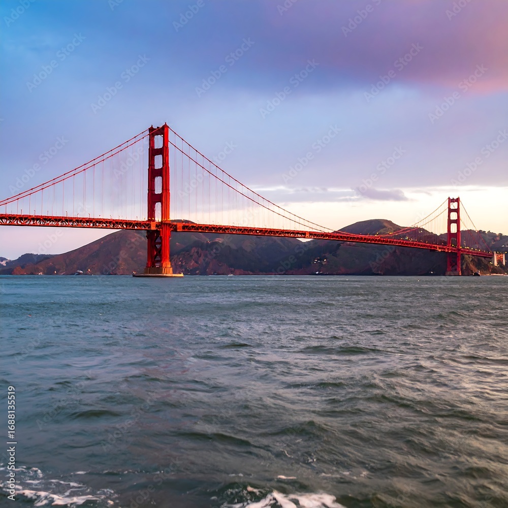 Obraz premium Golden Gate Bridge at sunset