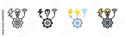 Smart Technology Icon Pack In Multiple Styles