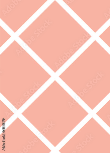 Large scale diagonal grid seamless pattern modern geometric lattice background