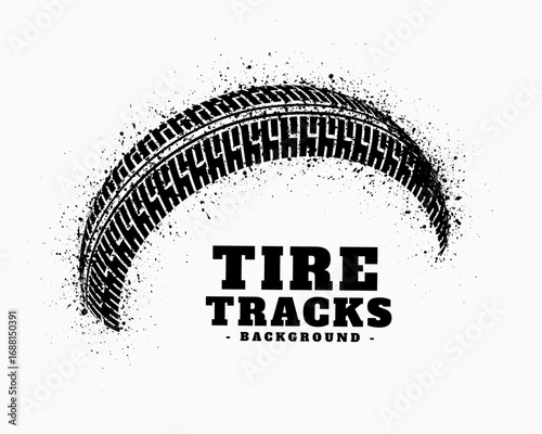 abstract dirty tire track wheel pattern background design