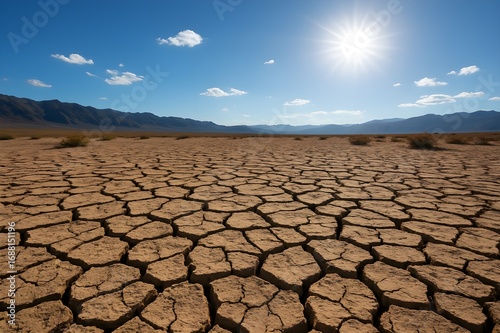 The soil has cracked due to too much sun, which is called a khora, which is a natural disaster.