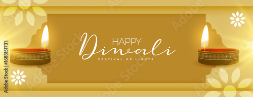 premium style happy diwali holiday golden wallpaper