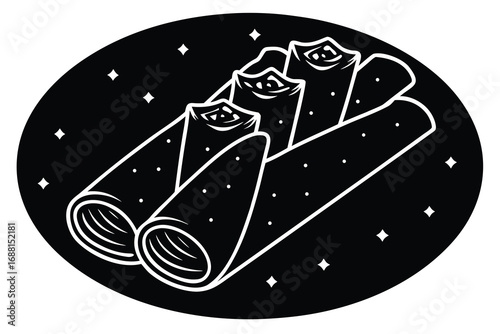 spring rolls vector art