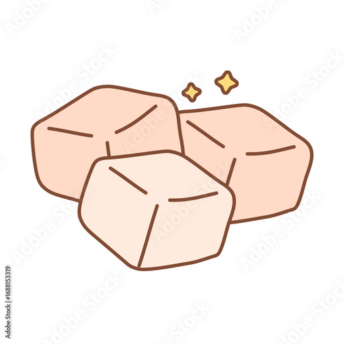 Illustration of Sugar Cubes
