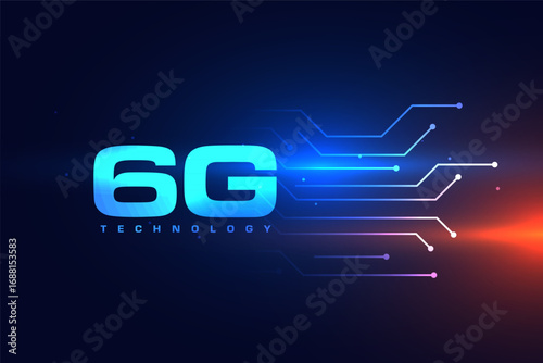 6g superfast speed network tech lines background