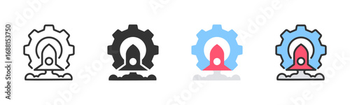 Aerospace Engineering Icon Pack In Multiple Styles