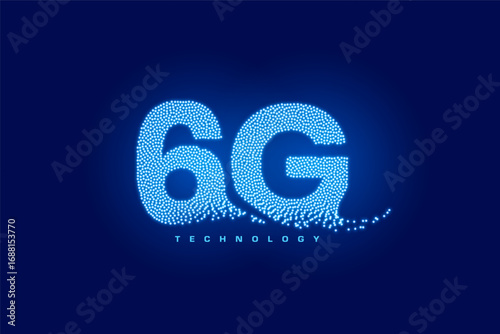 particle style 6g superfast telecommunication network background