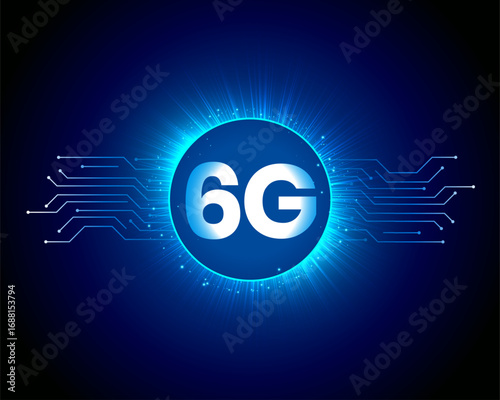 6th generation cellular network tech lines background