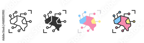 Artificial Inteligence Icon Pack In Multiple Styles