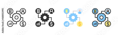 Project Management Icon Pack In Multiple Styles