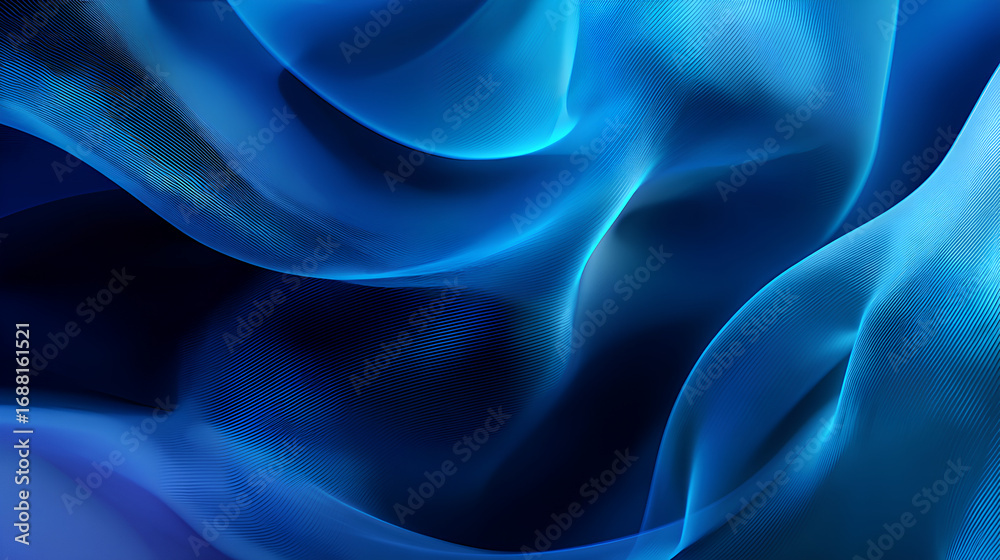 Fototapeta premium blue fractal glass gradient colorful wave blurred background, noise textured abstract transparent glass trendy wallpaper, for web, banner, fashion, technology Stock Illustration