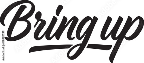 Bring up in silhouette with calligraph style white background.