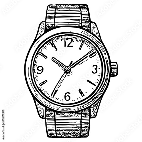 Casual Round Analog Watch with Metal Bracelet