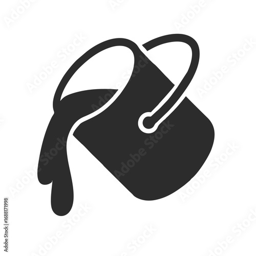  Paint bucket pouring liquid icon for art, design, or renovation