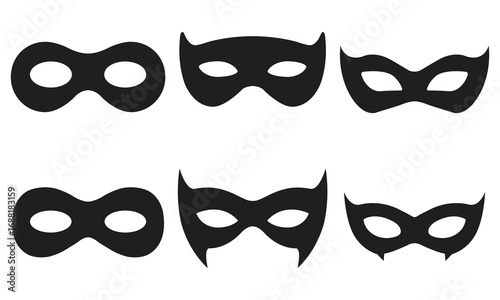 Selection of superhero masks for costume parties, events, and creative design projects