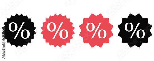 Dynamic percent signs for discounts, promotions, and sales campaigns, ready for your designs