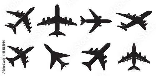 aeroplane silhouette bundle.