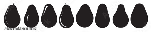 vocado silhouette white background.
