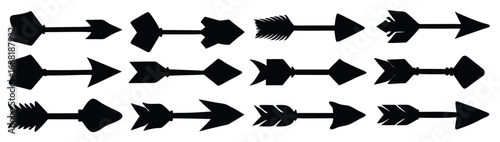 arrows set isolated on white background for graphic design