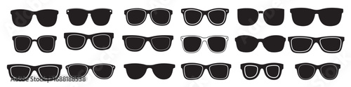 beach glasses silhouette.