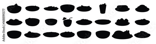 cuban cuisine icons set a collection of food items