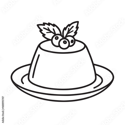 Dessert Line Icons Cozy Illustration