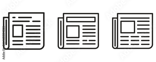 Stay informed with these modern newspaper icons, perfect for news apps, websites, and digital publications