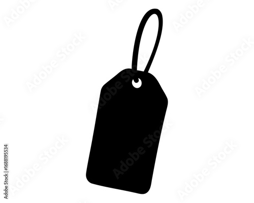 Elegant black price tag icon, suitable for use in website design