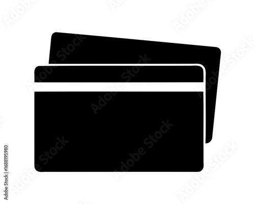 Two layered payment cards suggesting online shopping, digital transactions, and finances