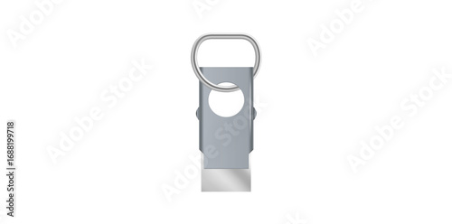 Metallic Clasp Equipment Vector Illustration.
