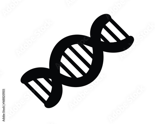 A bold and simple representation of a deoxyribonucleic acid strand of life
