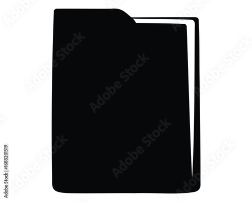 Simple black and white book illustration with cover page and some pages