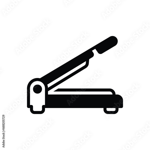 Black solid icon for paper cutter