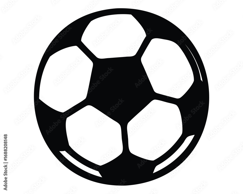 Obraz premium Striking Black and White Soccer Ball Design for Sporting Events or Illustrations