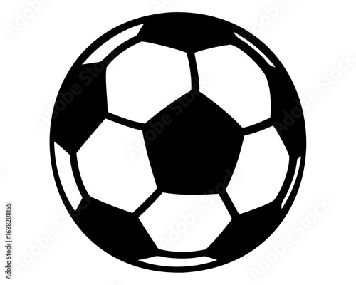 Classic black and white soccer ball design for sports and recreation