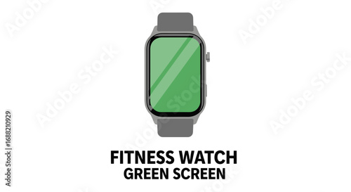 Fitness Watch with Green Screen Modern Technology and Health Tracking Features