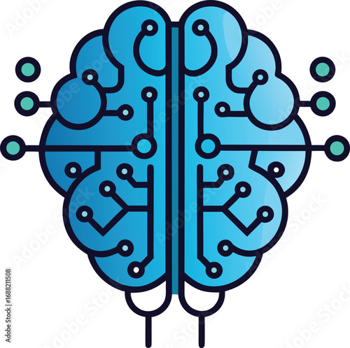 Brain Icon featuring an Editable Stroke and Pixel-Perfect Design