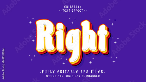3d right lowercase text effect.typhography logo