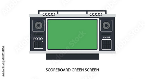 Scoreboard Green Screen Illustration for Customizable Sports and Event Graphics