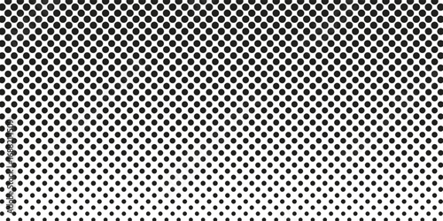 Wallpaper Mural Dotted halftone gradient texture. Fading polka dot background. Repeated dots gradation pattern. Black vanishing comic pop art overlay backdrop. Halftone raster effect wallpaper. Vector Ilustration Torontodigital.ca