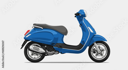 Stylish Blue Scooter, A Modern Transportation Solution for City Adventures