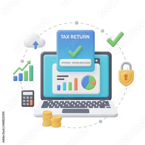 Tax return is approved and your refund is being processed.