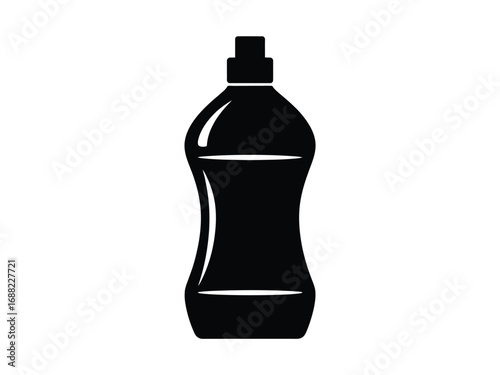 Silhouette of a cleaning liquid bottle for household chores