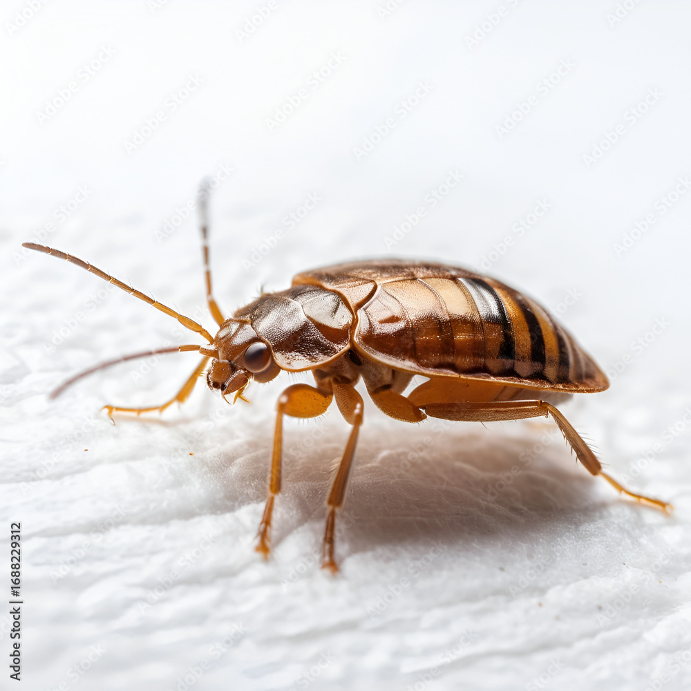 Fototapeta premium A bed bug on a white background