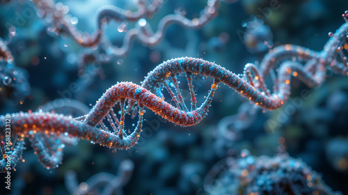 Genetic engineering and gene manipulation concept, 3d rendering,conceptual image.
