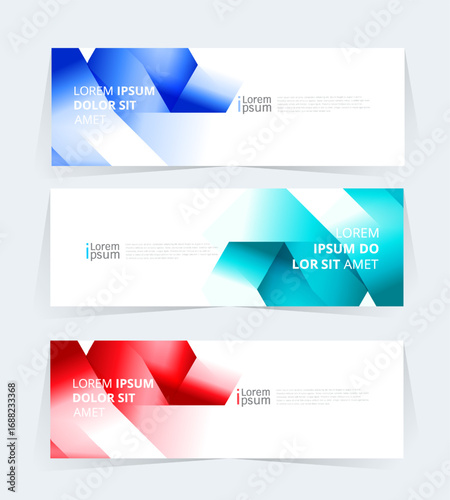 Geometric banner design with Vector presentation template.