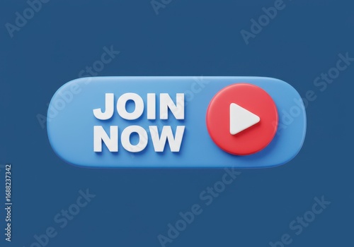 Free Download Join now button with play icon for online content and subscriptions - GFXLoad