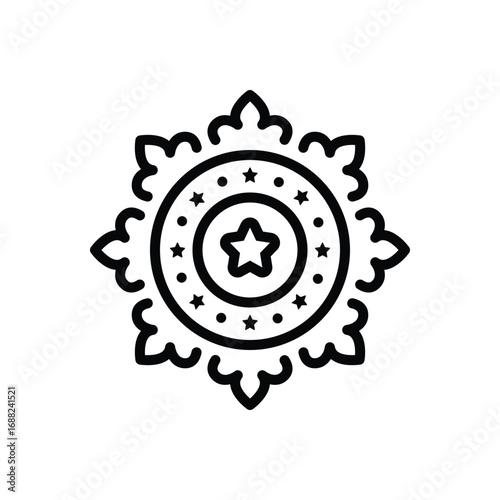 Black line icon for superior quality