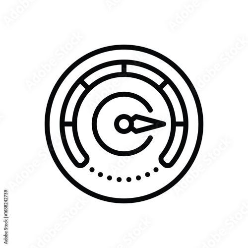 Black line icon for premier performance